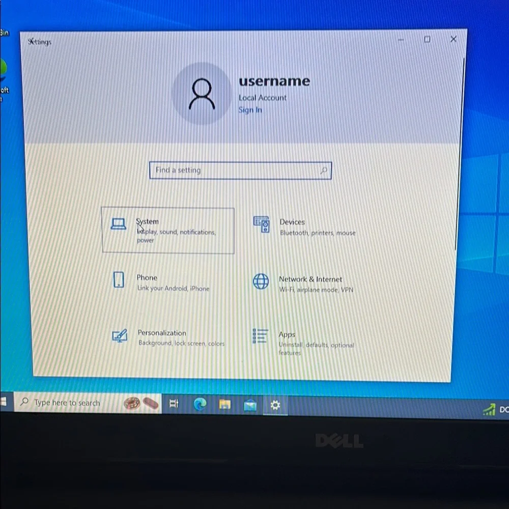 Dell Black Laptop with Numeric Keypad